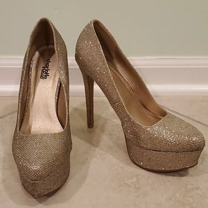 Gold Sparkly Heels